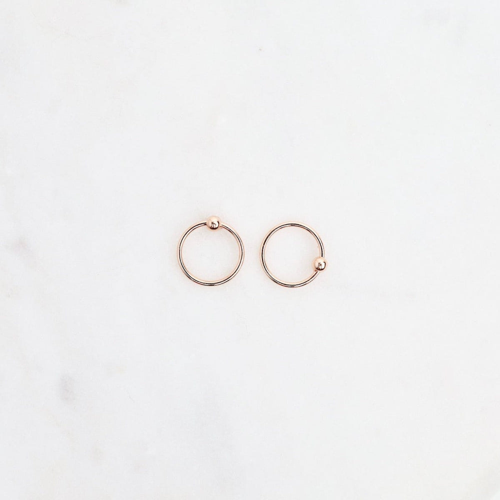 
                  
                    EAR Rose Gold Plated 8mm Tiny Sleeper Hoops
                  
                