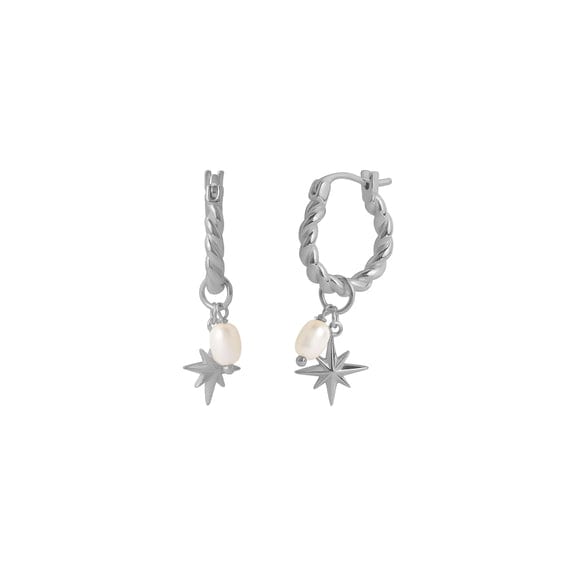 EAR Rumi Charm Huggies Silver