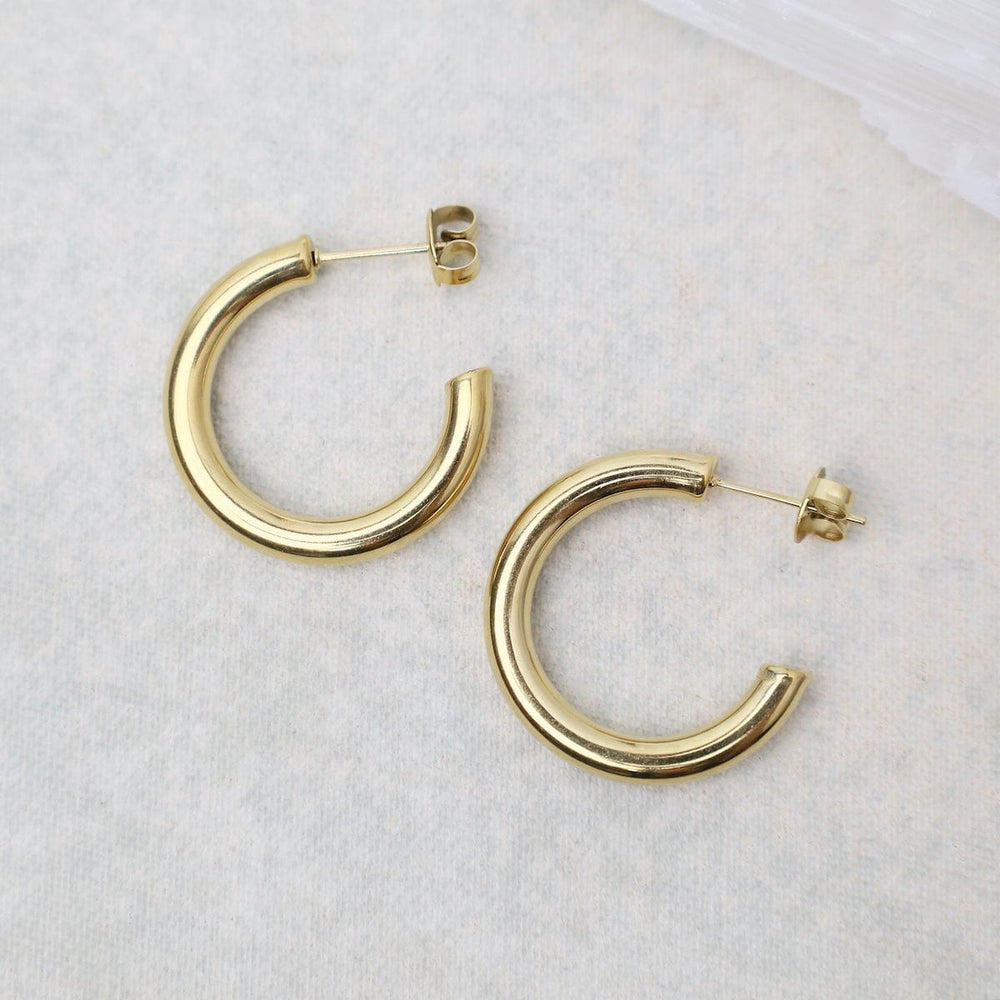 EAR-S.STL 25mm Weightless Hoops in Gold Plated Stainless Steel