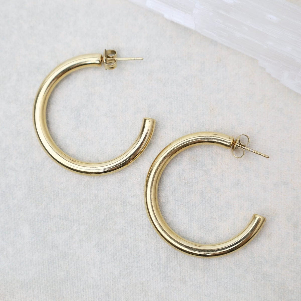 
                      
                        EAR-S.STL 35mm Weightless Hoops in Gold Plated Stainless Steel
                      
                    