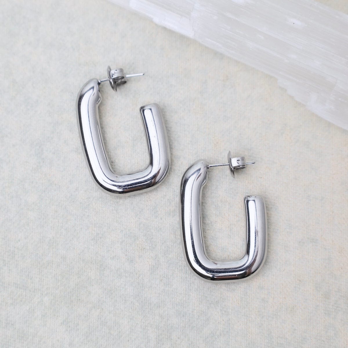 EAR-S.STL Link Look Weightless Hoops in Stainless Steel