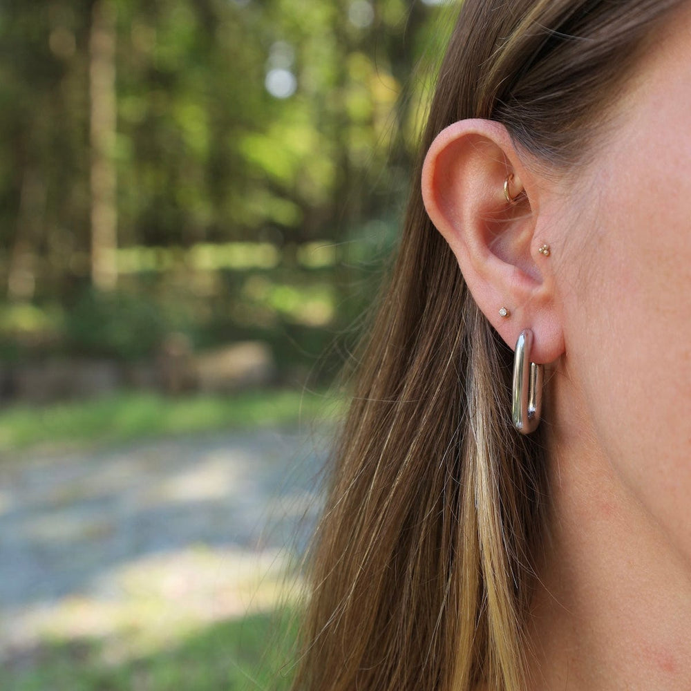 EAR-S.STL Link Look Weightless Hoops in Stainless Steel