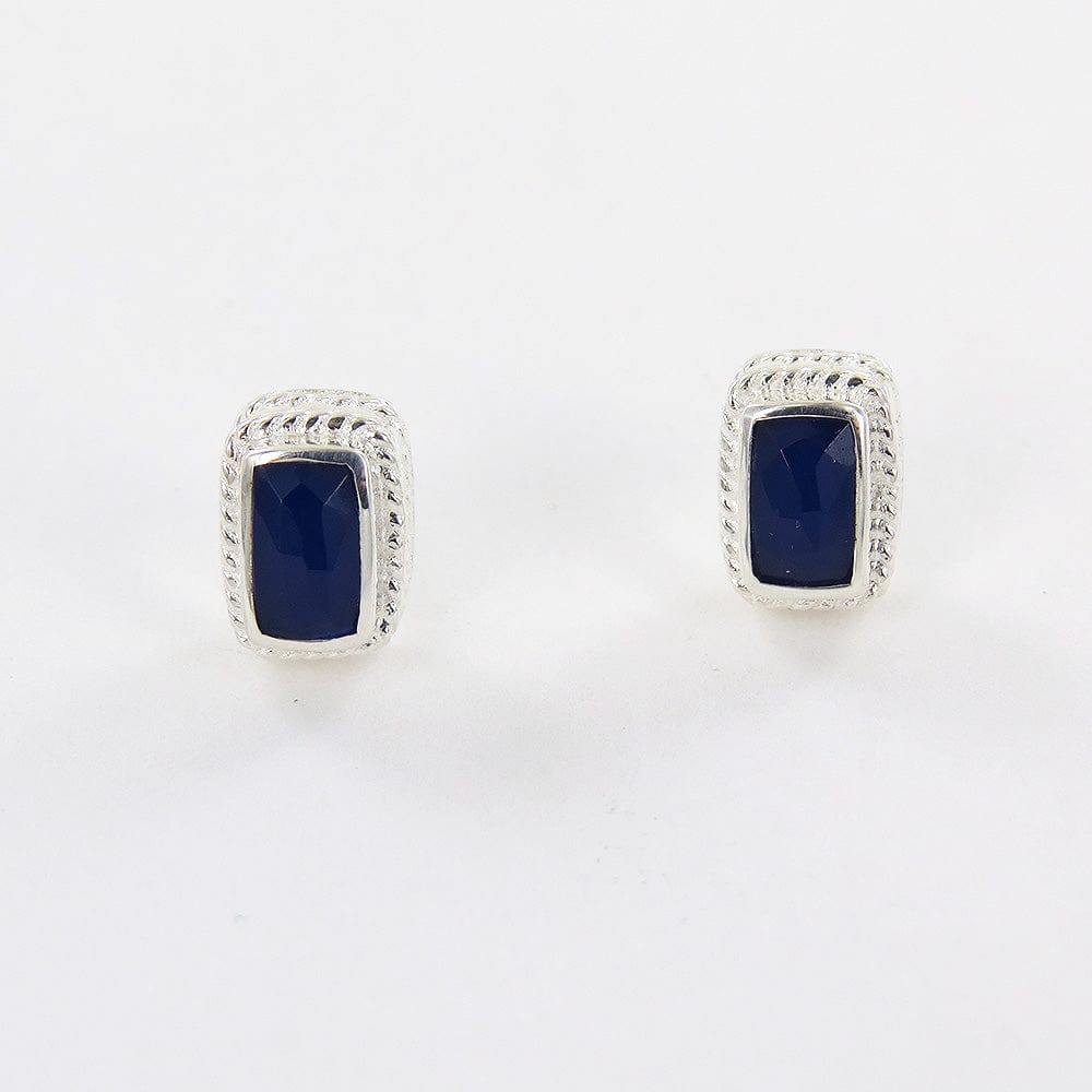 
                      
                        EAR SAPPHIRE BAR STUD EARRINGS IN SILVER
                      
                    