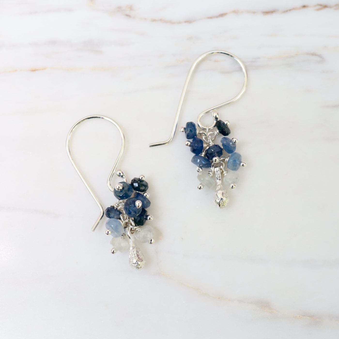 Load image into Gallery viewer, EAR Seed Pod Cluster Earring - Sapphire
