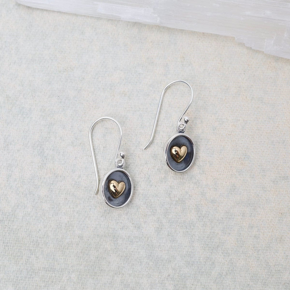 EAR Shadow Box Heart Earrings