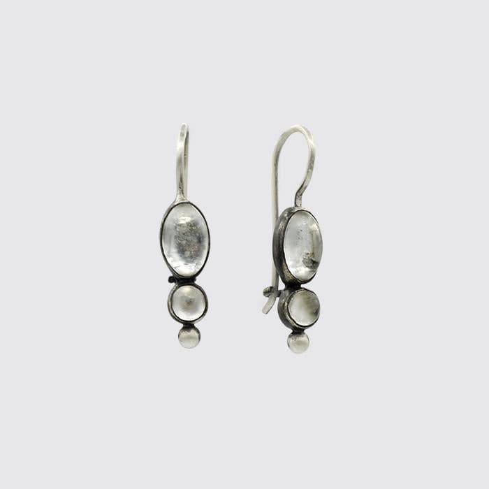 
                      
                        EAR Shiny Clear Quartz Little Oval Drops
                      
                    