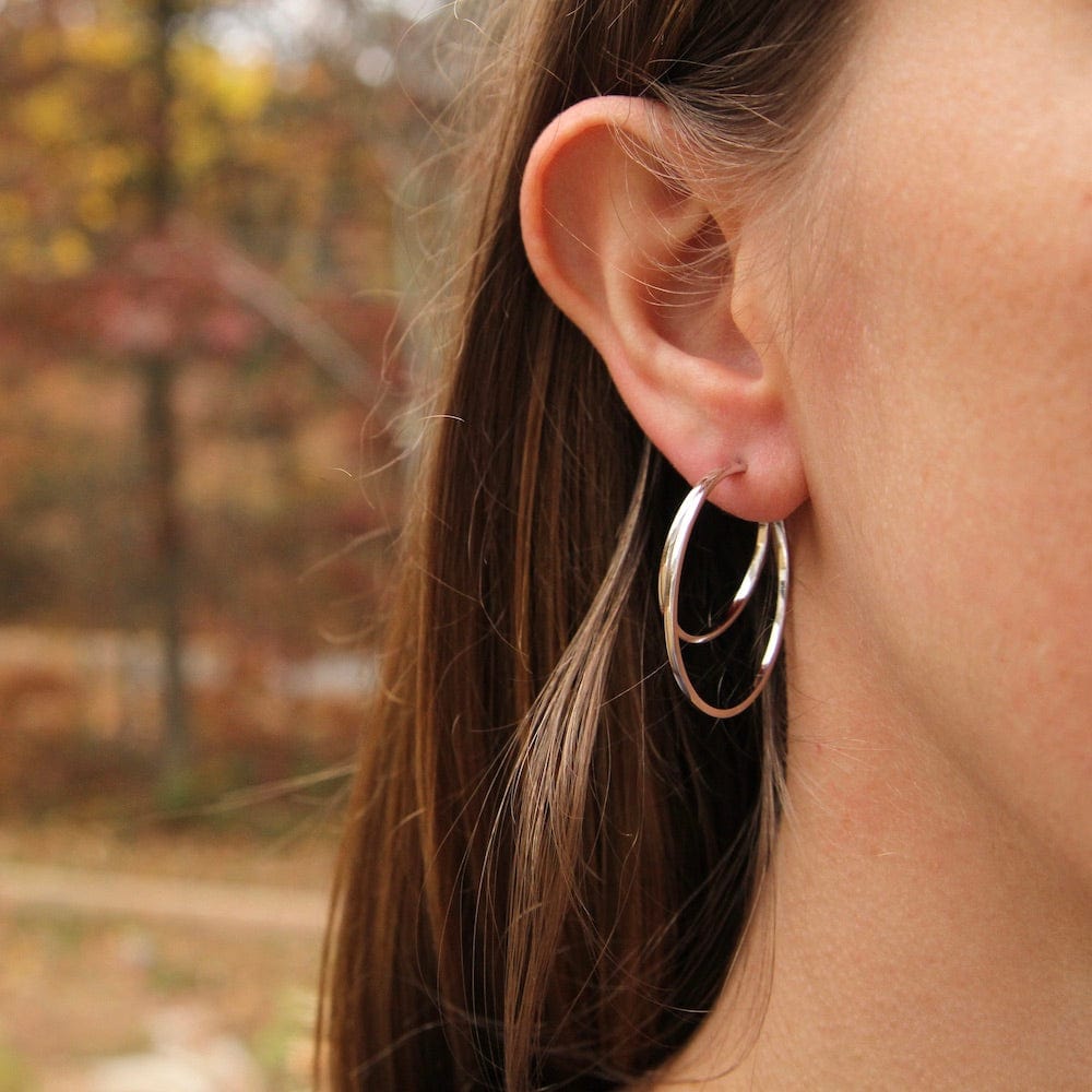 
                      
                        EAR Silver Crescent Hoop Earrings
                      
                    