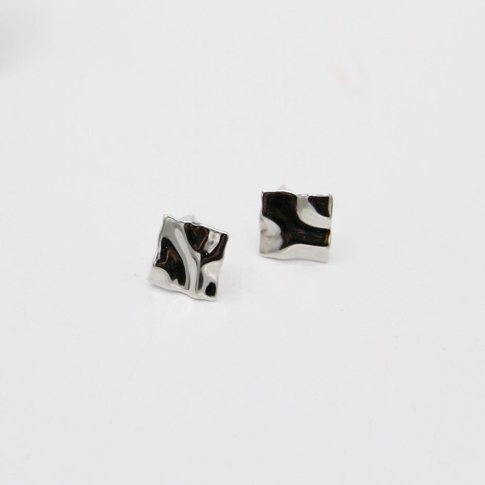 
                      
                        EAR Silver Crush Mini Square Stud Earrings
                      
                    