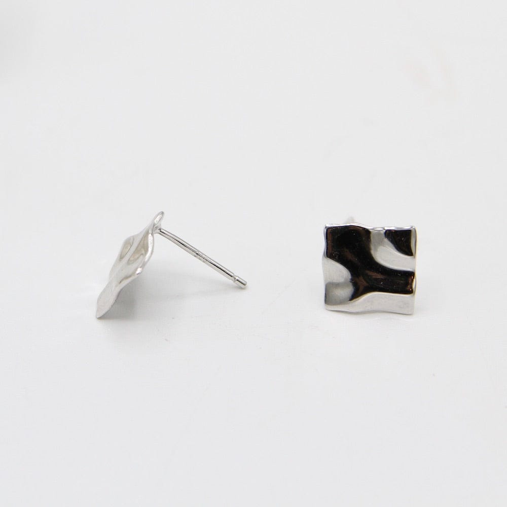 
                      
                        EAR Silver Crush Mini Square Stud Earrings
                      
                    