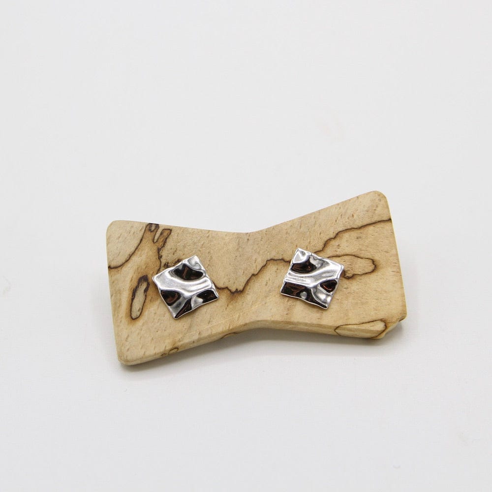 
                      
                        EAR Silver Crush Mini Square Stud Earrings
                      
                    