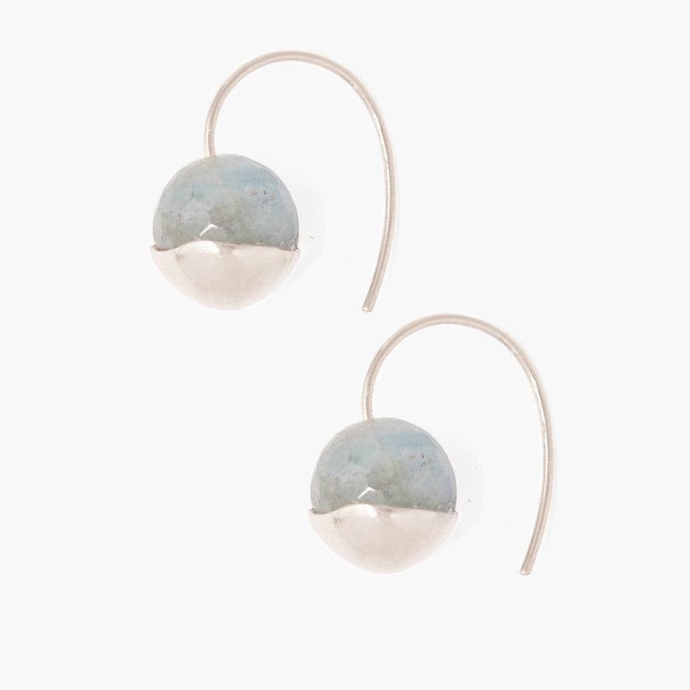 EAR Silver-Dipped Aquamarine Earrings