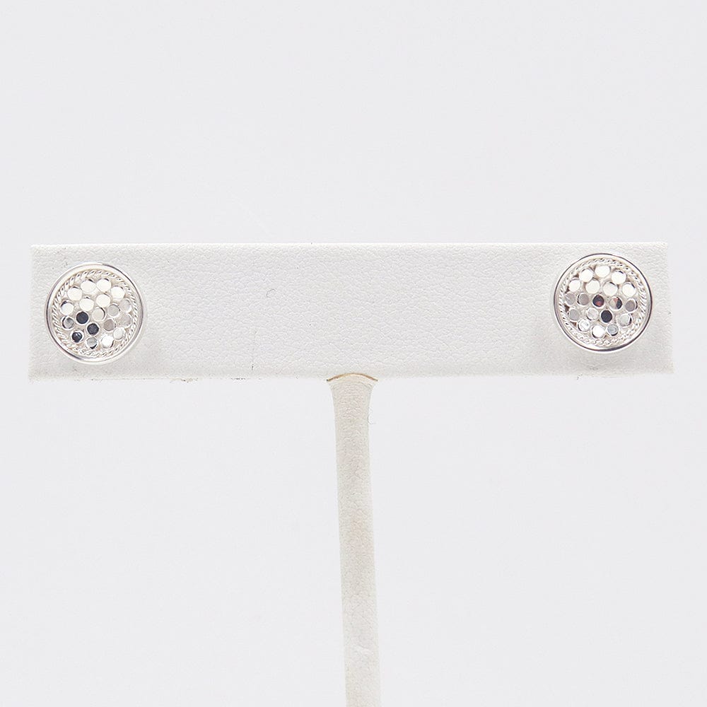 EAR SILVER DISH STUD EARRINGS