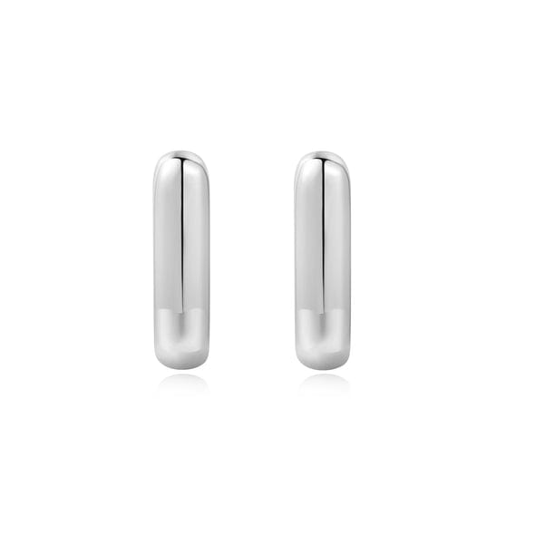 
                  
                    EAR Silver Dome Oval Huggie Earrings
                  
                