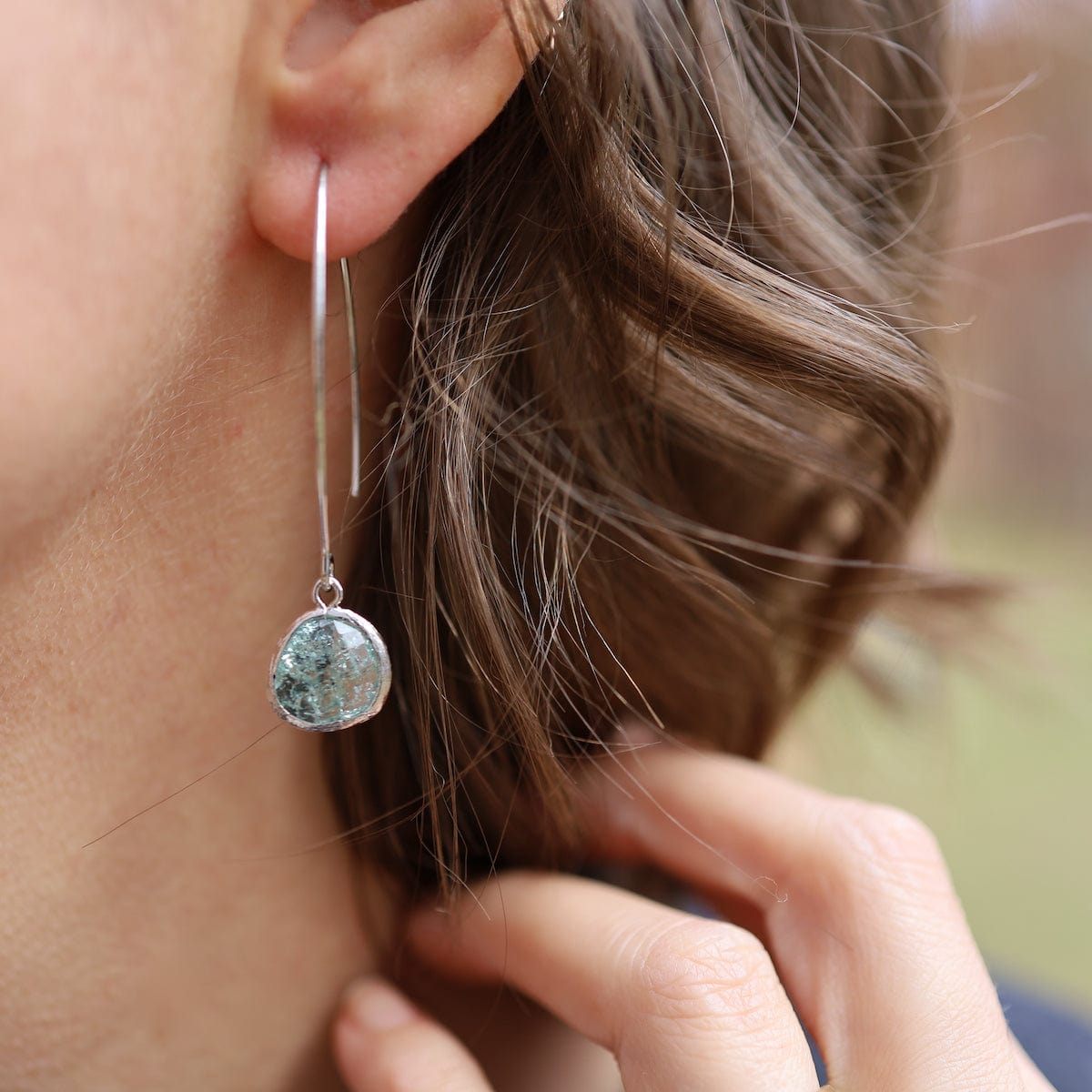 EAR Silver Erinite Rock Crystal Earring
