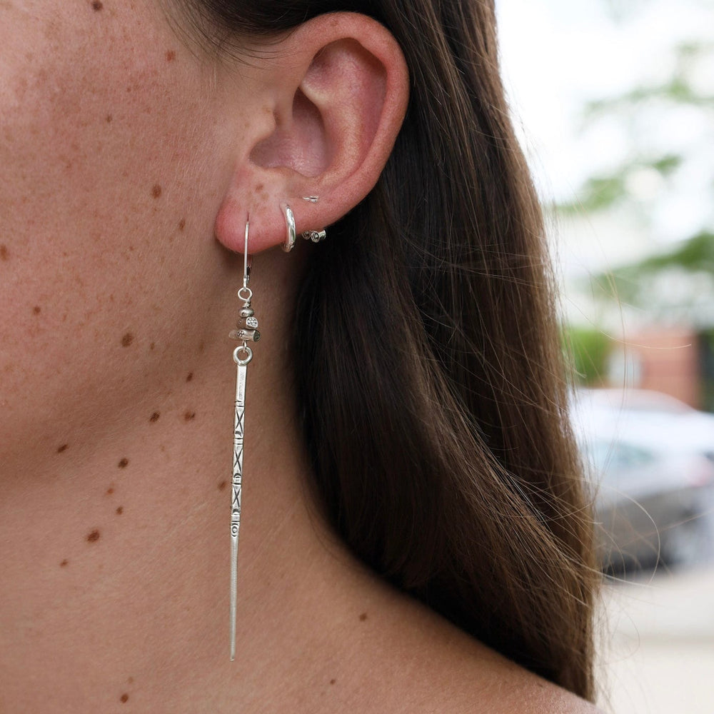 
                      
                        EAR Silver Extra Long Toothpick Earrings
                      
                    