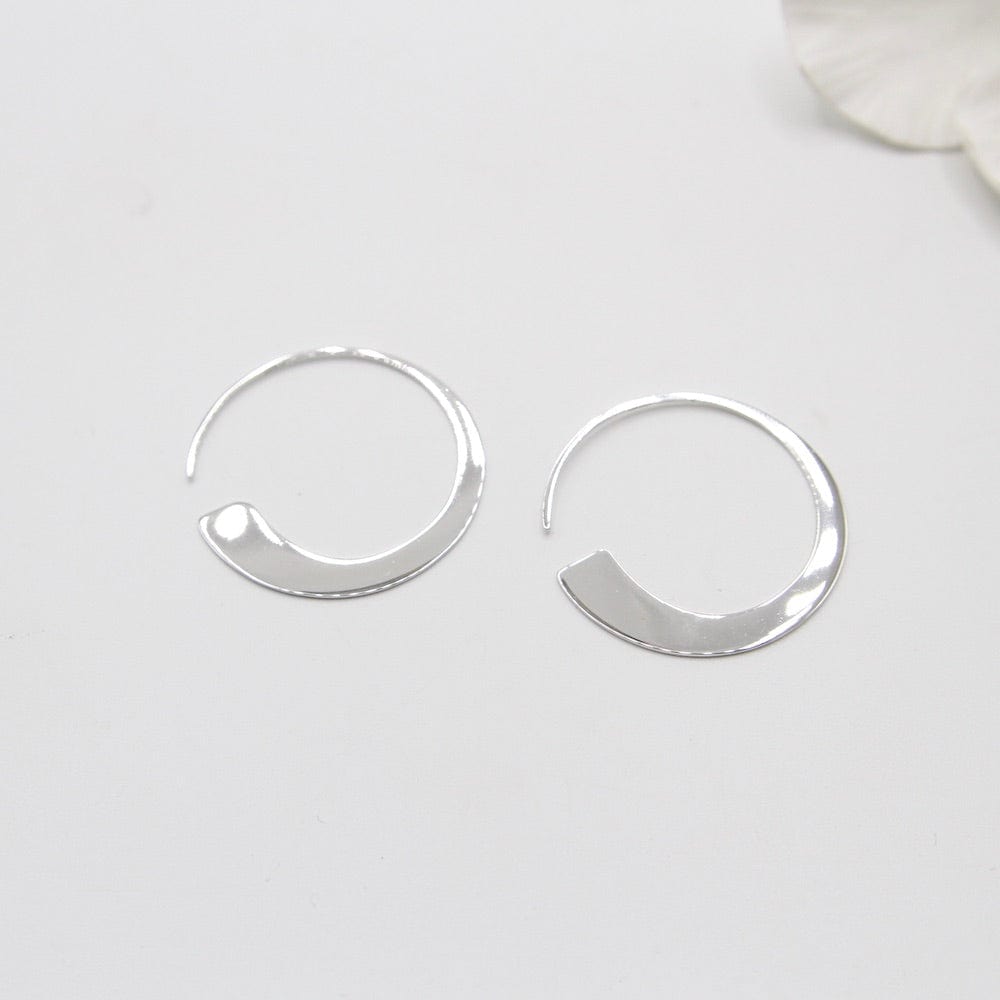 
                      
                        EAR Silver Geometry Slim Hoop Earrings
                      
                    