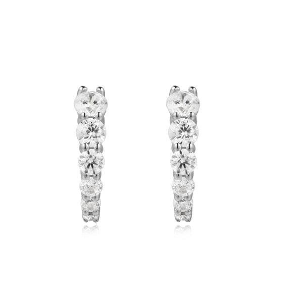 
                  
                    EAR Silver Graident Pave Huggie Earrings
                  
                