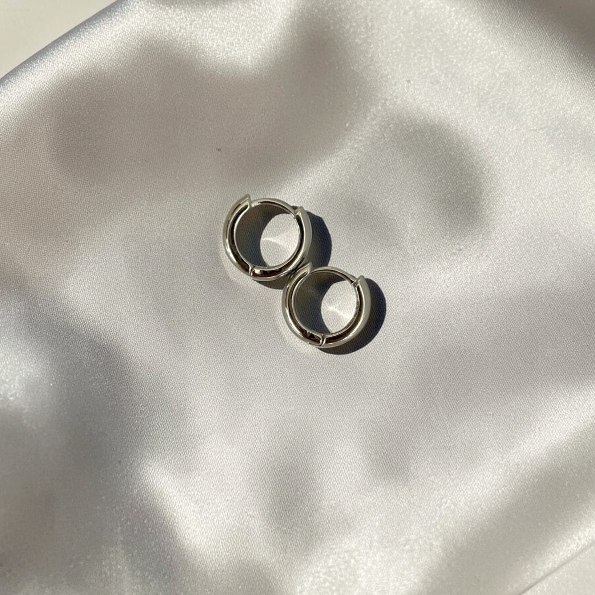 EAR Silver Jake Chunky Huggie Hoops Earrings