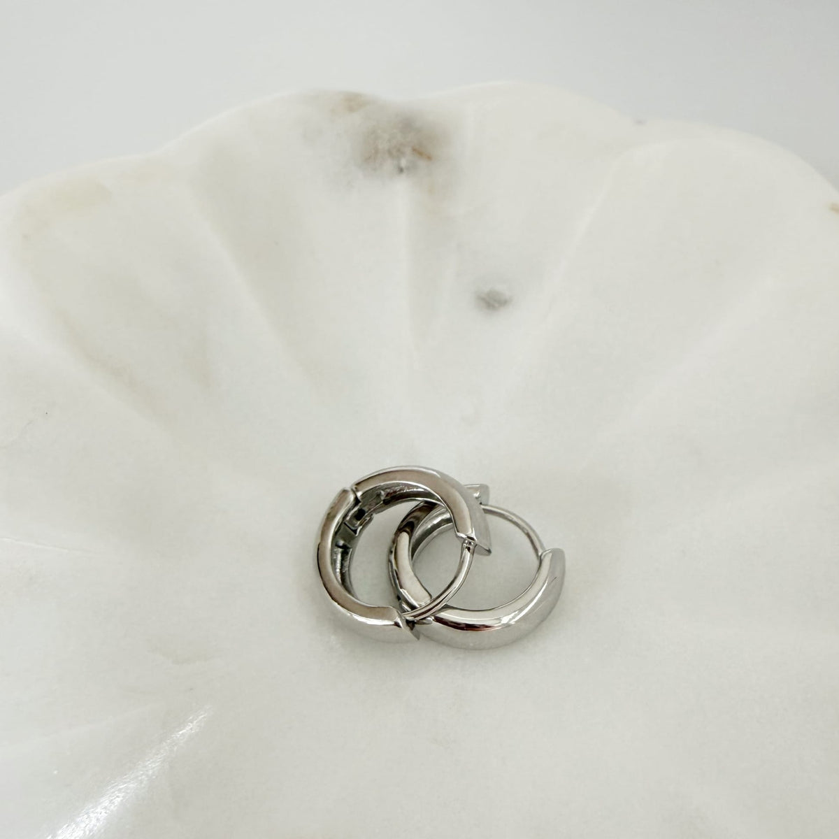 EAR Silver Jake Chunky Huggie Hoops Earrings