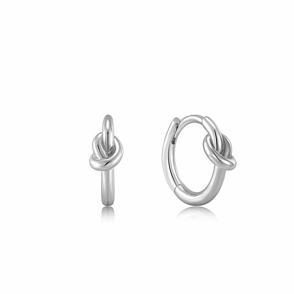 
                      
                        EAR Silver Knot Huggie Hoop Earrings
                      
                    