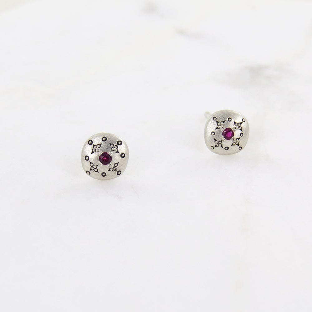 
                  
                    EAR Silver Lights Stud Earrings in Ruby
                  
                