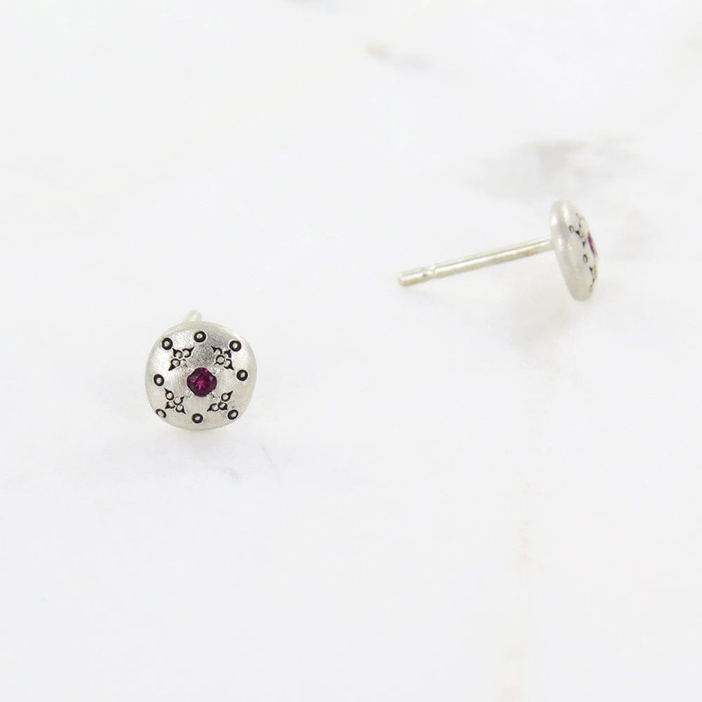 
                  
                    EAR Silver Lights Stud Earrings in Ruby
                  
                