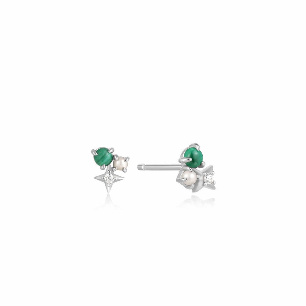 
                      
                        EAR Silver Malachite Star Stud Earrings
                      
                    