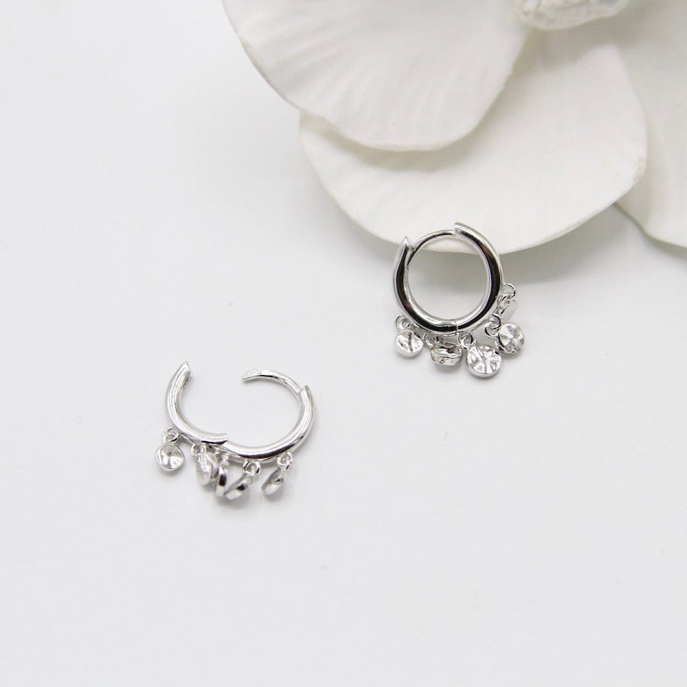 
                      
                        EAR Silver Mini Disc Huggie Hoops
                      
                    