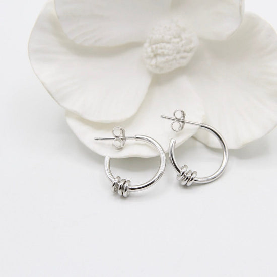 EAR Silver Modern Hoop Earrings