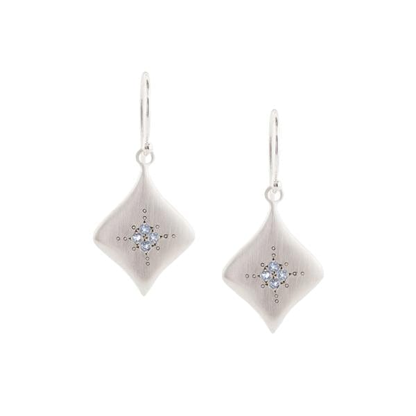 EAR Silver Nights Earrings in Aquamarine