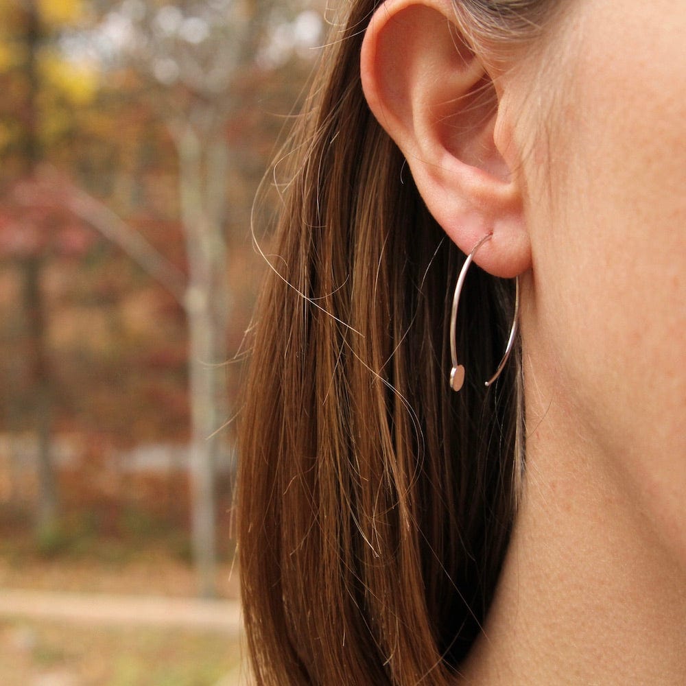 EAR Silver Open Hoop Earrings