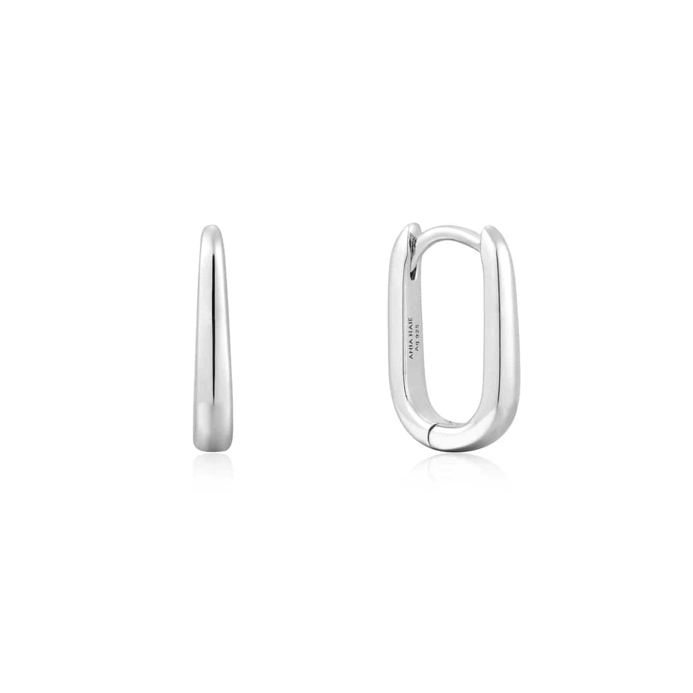 EAR Silver Oval Huggies