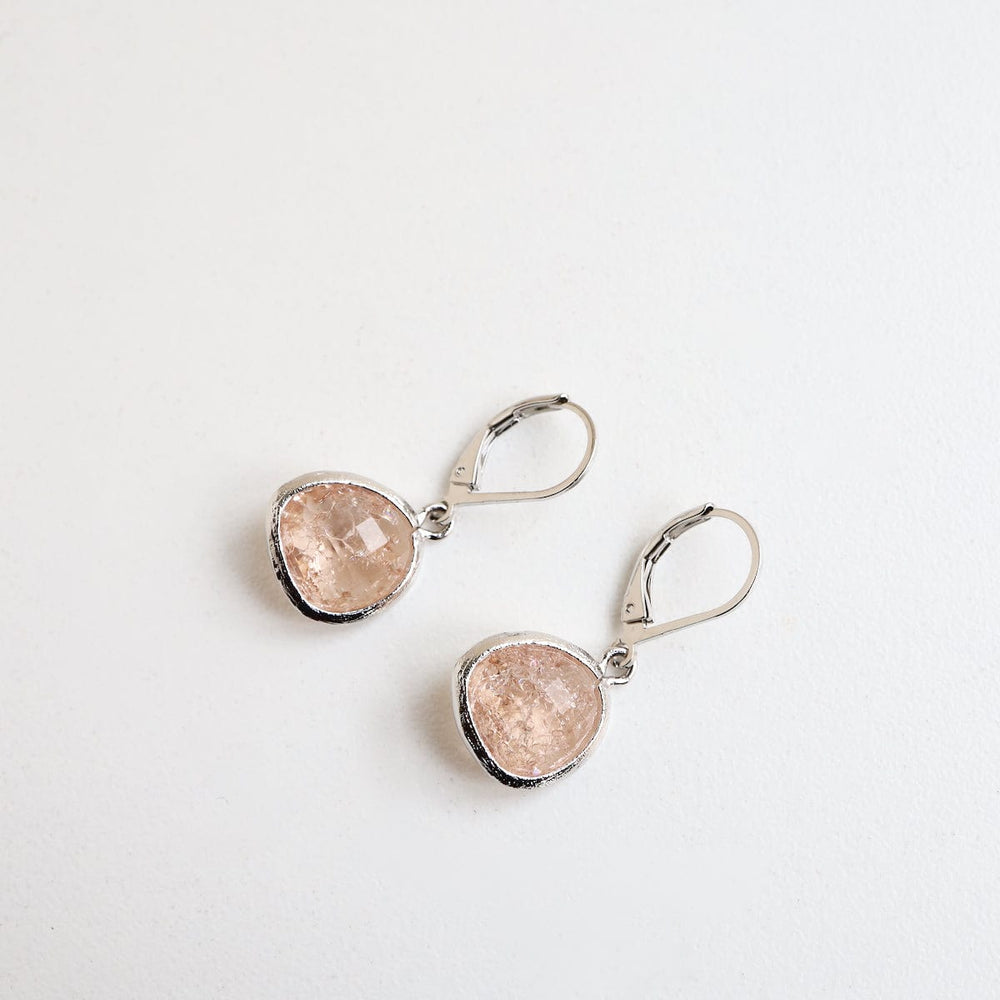 
                      
                        EAR Silver Peach Rock Crystal Lever Back Earring
                      
                    