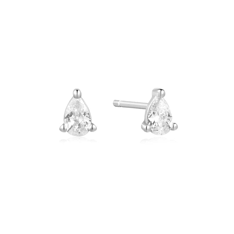 EAR Silver Pear Studs