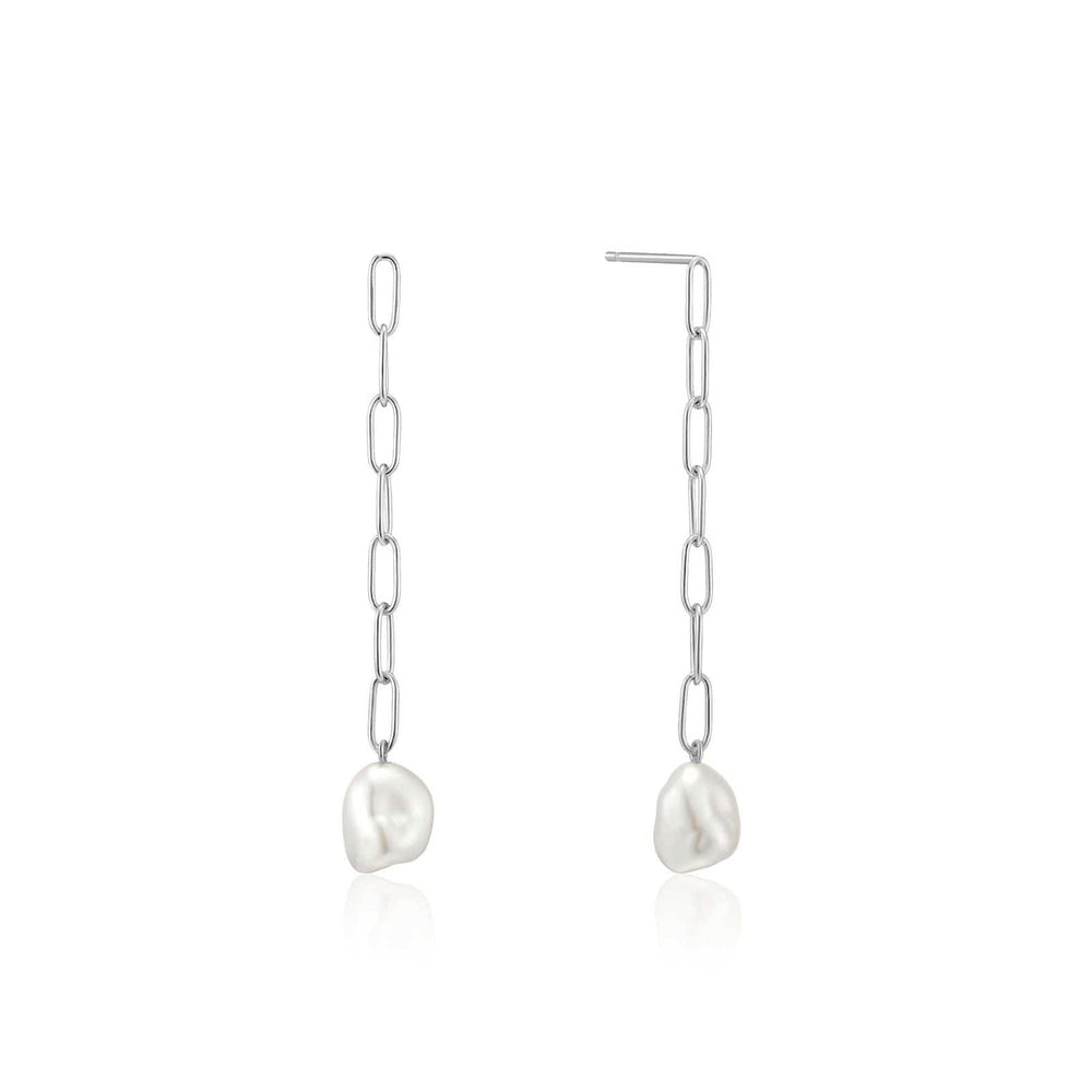 
                      
                        EAR Silver Pearl Chunky Drop Earrings
                      
                    