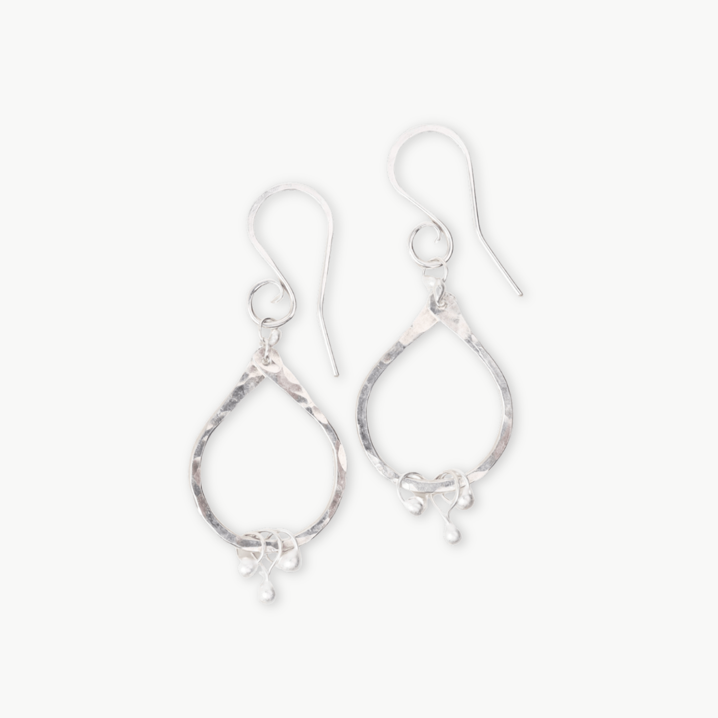 EAR Silver Petal Drop Earrings