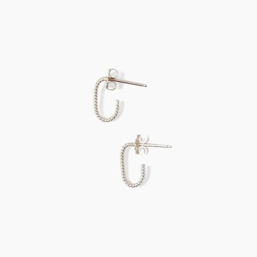 
                      
                        EAR Silver Rhodes Hoop Earrings
                      
                    