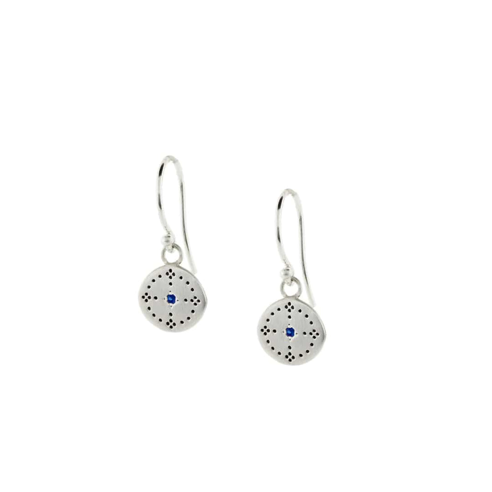 EAR Silver Sapphire Nostalgia Charm Earrings