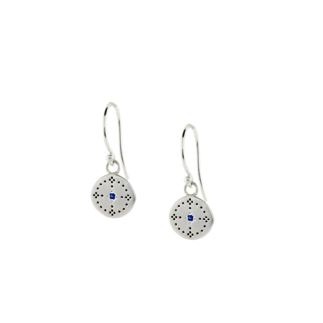 EAR Silver Sapphire Nostalgia Charm Earrings