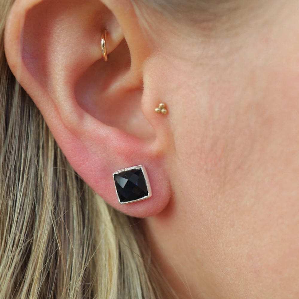 
                      
                        EAR Silver Square Madeline Stud Earrings - Black Onyx
                      
                    