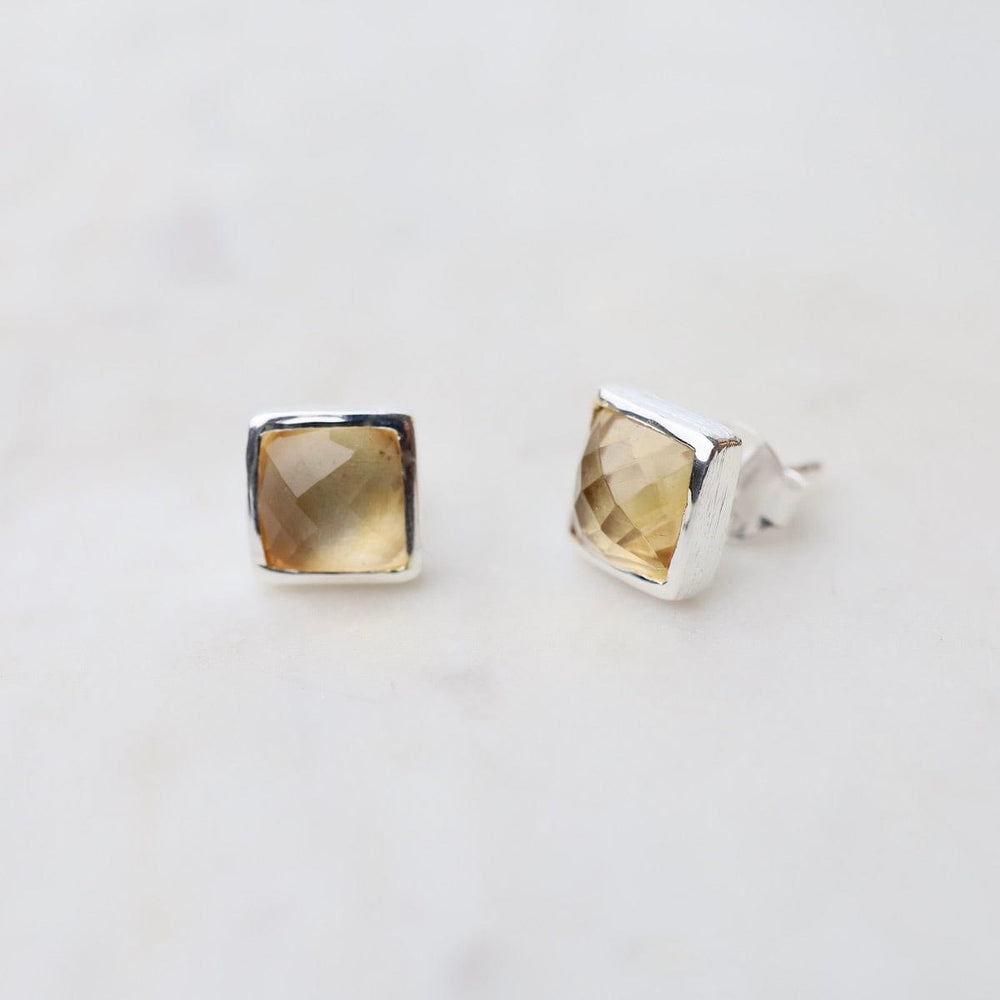 
                      
                        EAR Silver Square Madeline Stud Earrings - Citrine
                      
                    