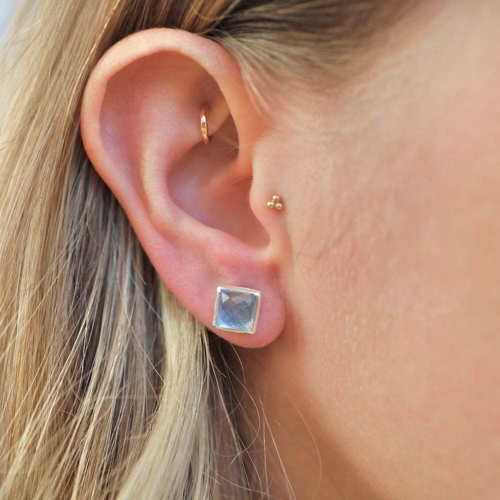 
                      
                        EAR Silver Square Madeline Stud Earrings - Tanzanite Quartz
                      
                    