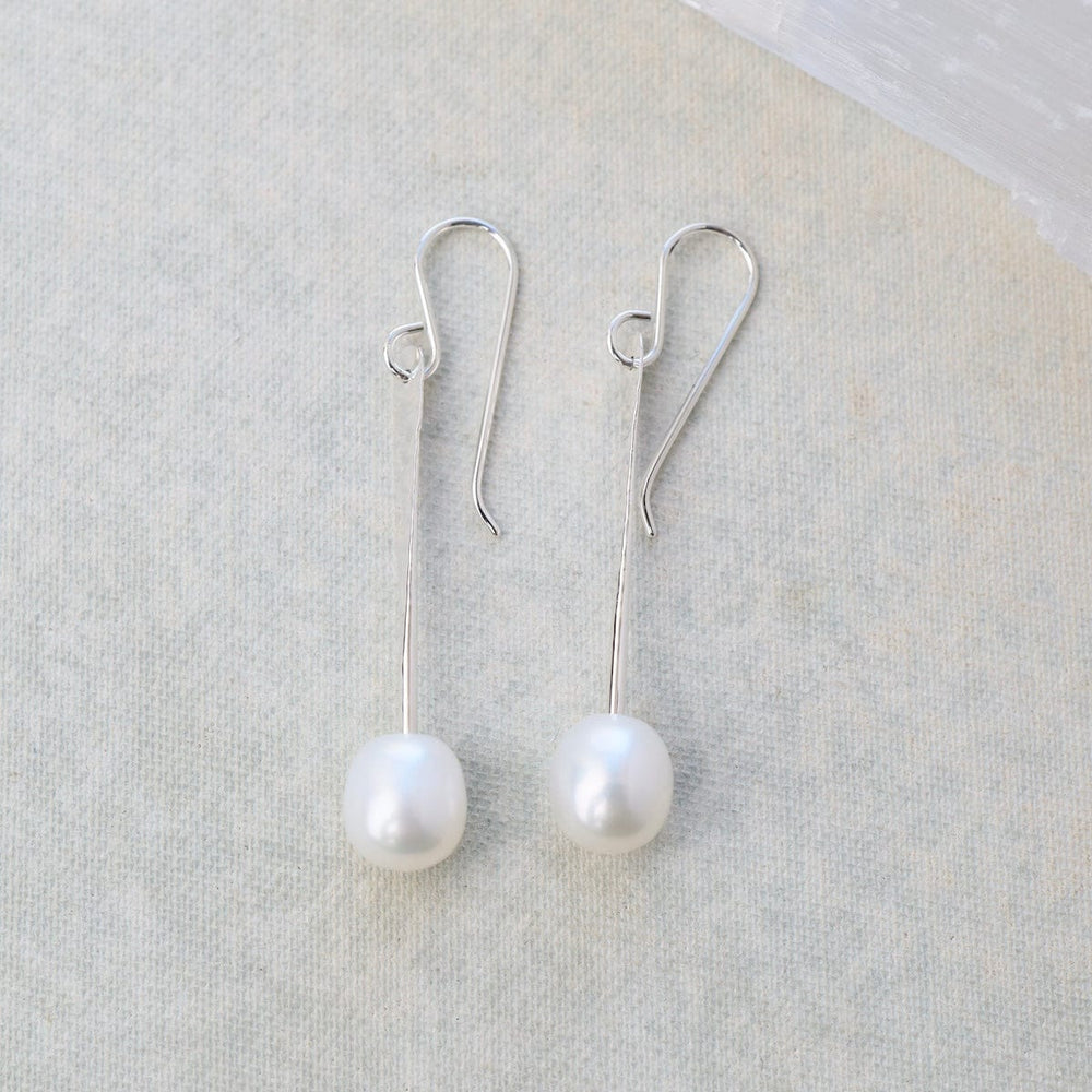 
                      
                        EAR Silver Stick Earrings with Pearl - Small
                      
                    