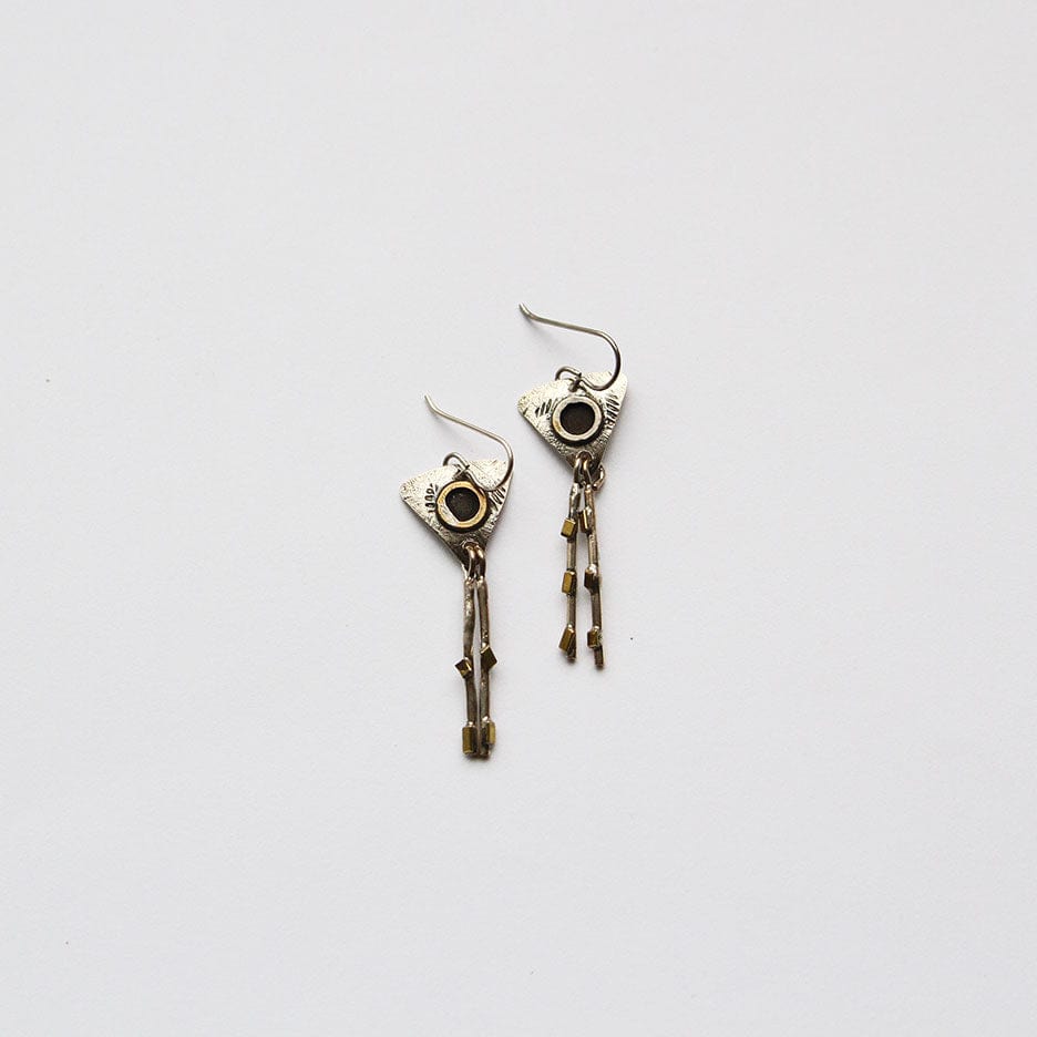 EAR Silver Triangle Dangle Earrings