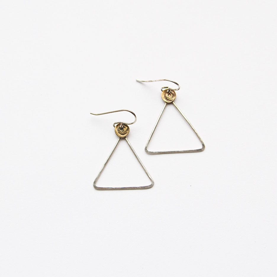 EAR Silver Triangle Earrings