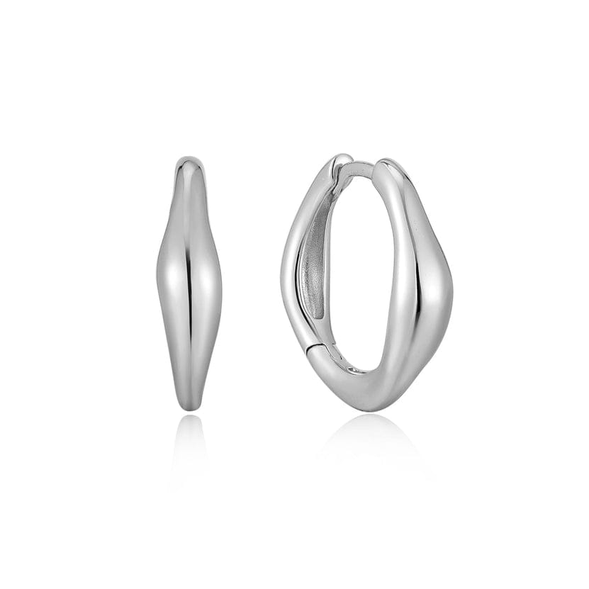 
                      
                        EAR Silver Wave Huggie Hoop Earrings
                      
                    