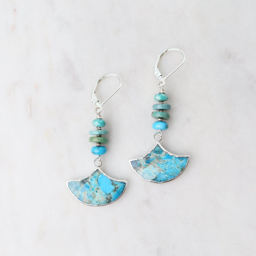 
                      
                        EAR Silver Wrapped Hygge Turquoise Fan Earrings
                      
                    