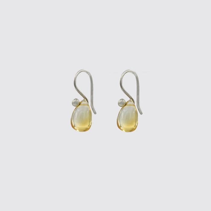 
                      
                        EAR Simple Citrine Tear Drop Dangle Earring
                      
                    