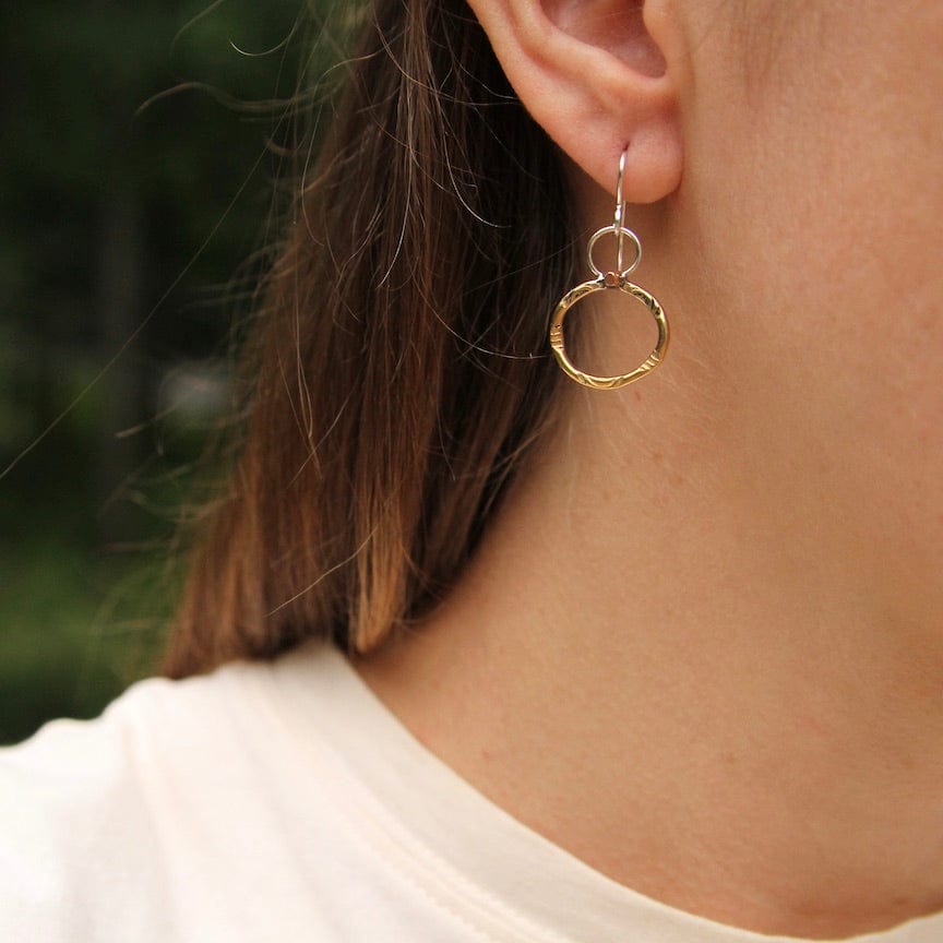 EAR Small Brass Hoops