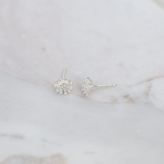 EAR Small Burst Stud in Polished Sterling Silver
